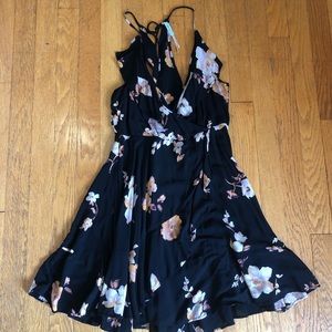 UO kimchi blue floral wrap dress